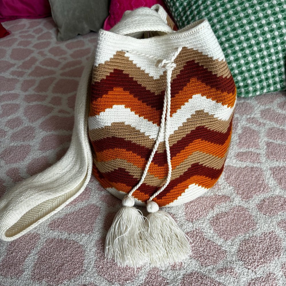 Boho Crochet Bucket Bag